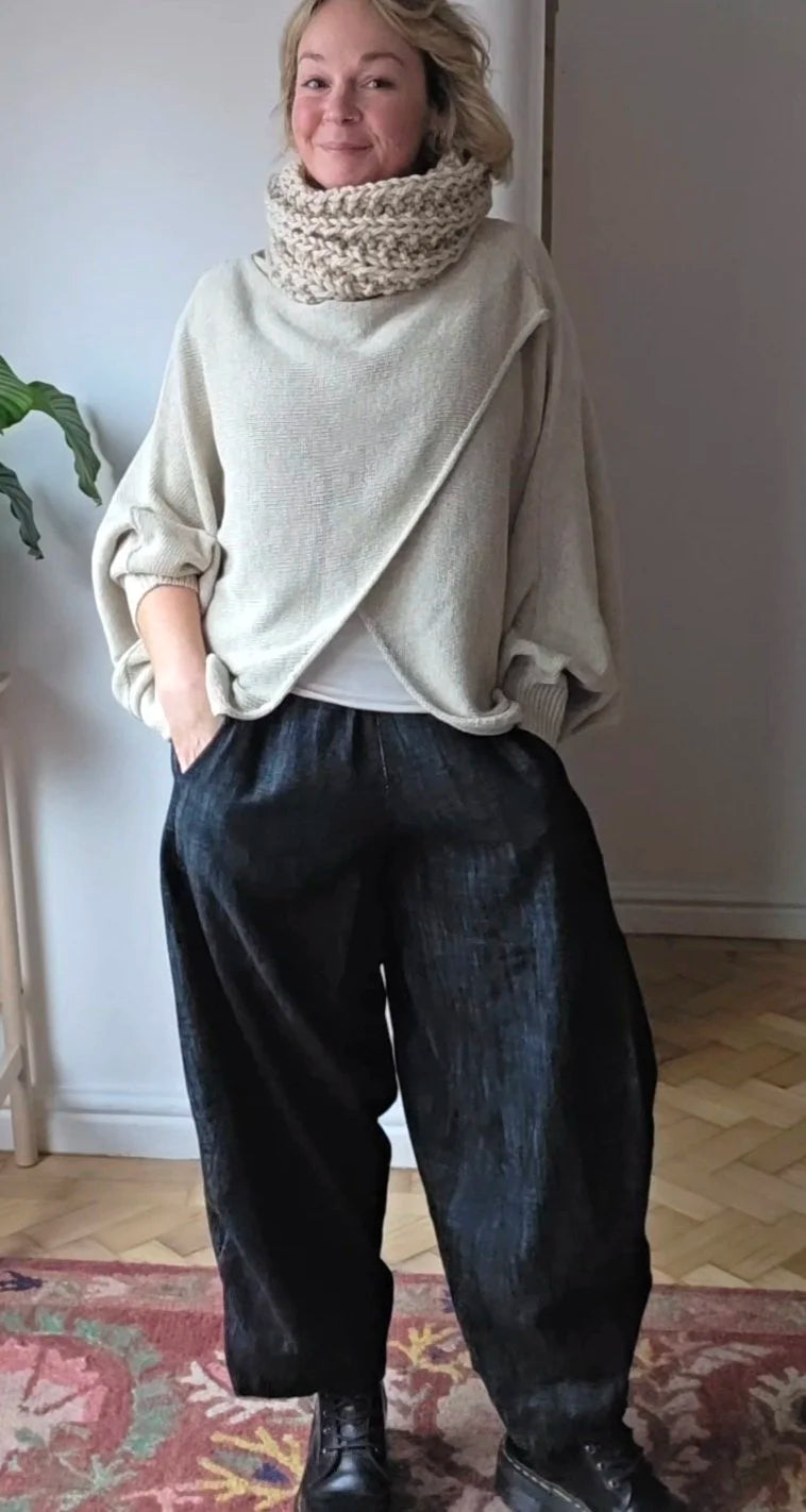 elasticated waist Barrel jeans from So Satsuma Clothing UK.