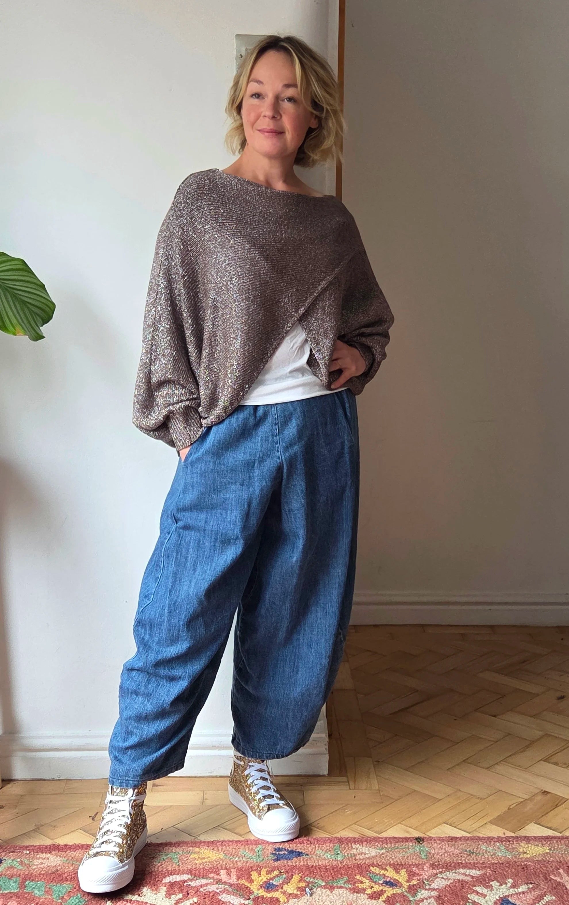 elasticated waist Barrel jeans from So Satsuma Clothing UK.