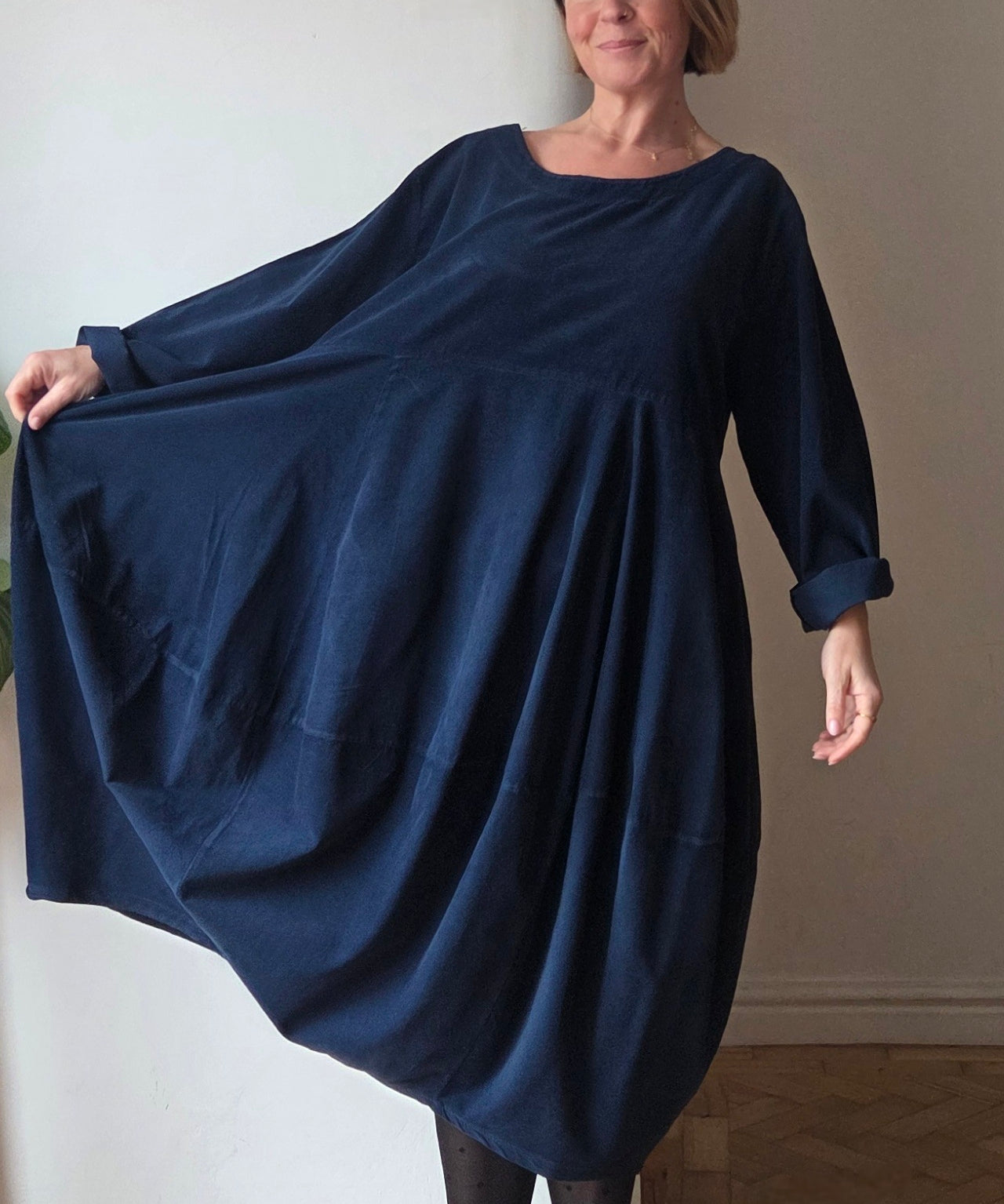 Cord Balloon Dress