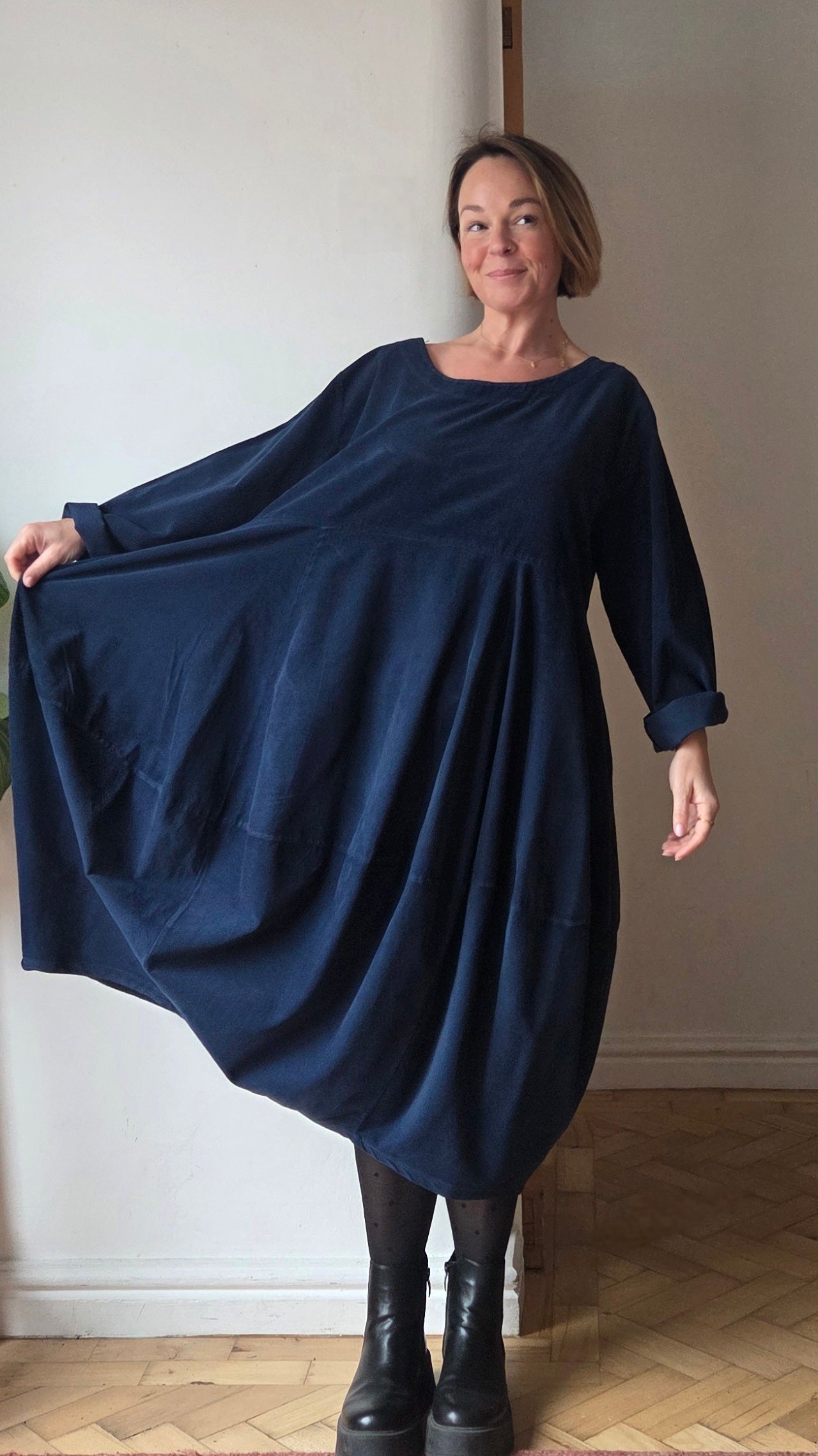 Cord Balloon Dress
