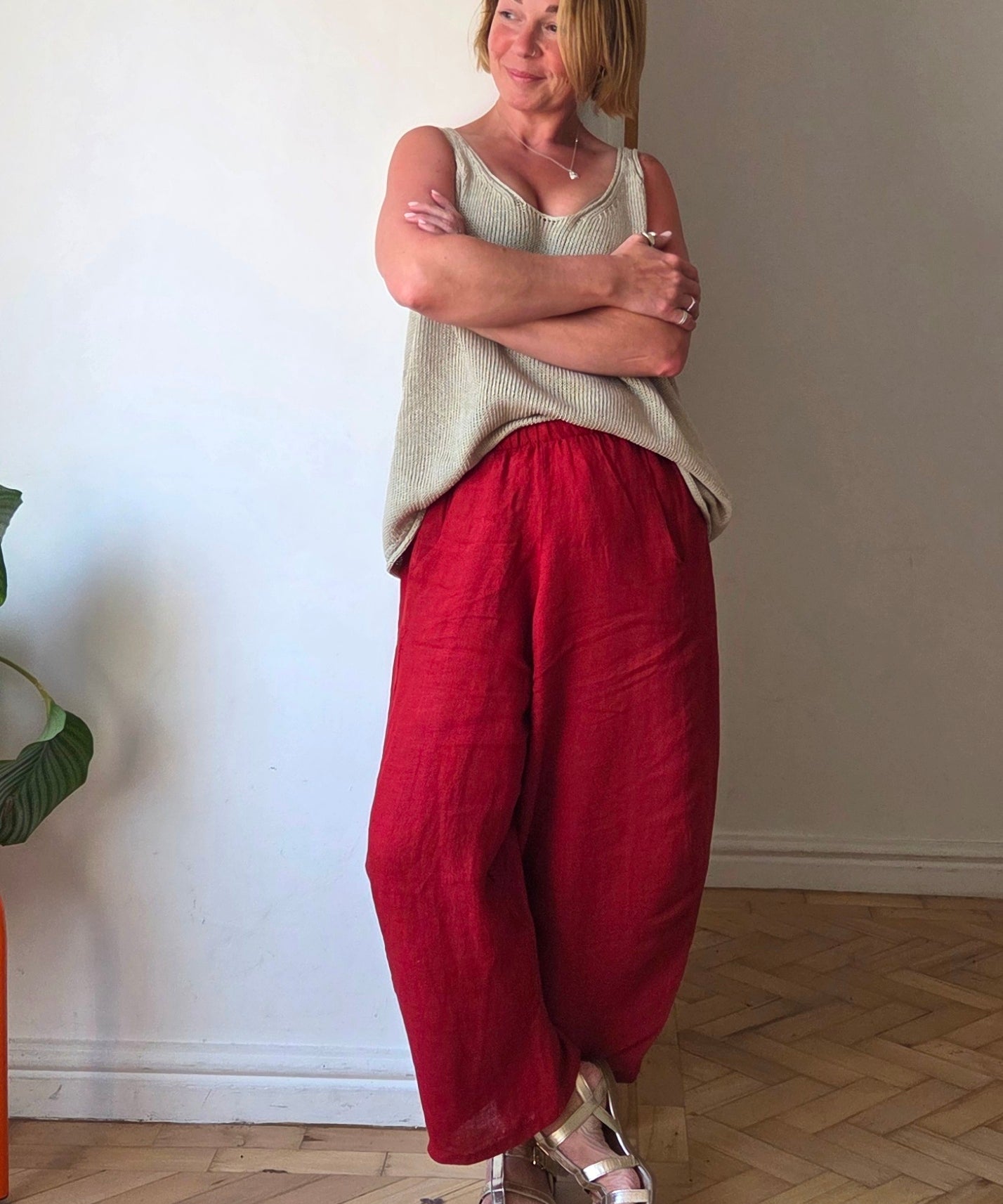 Ara cropped trousers - linen