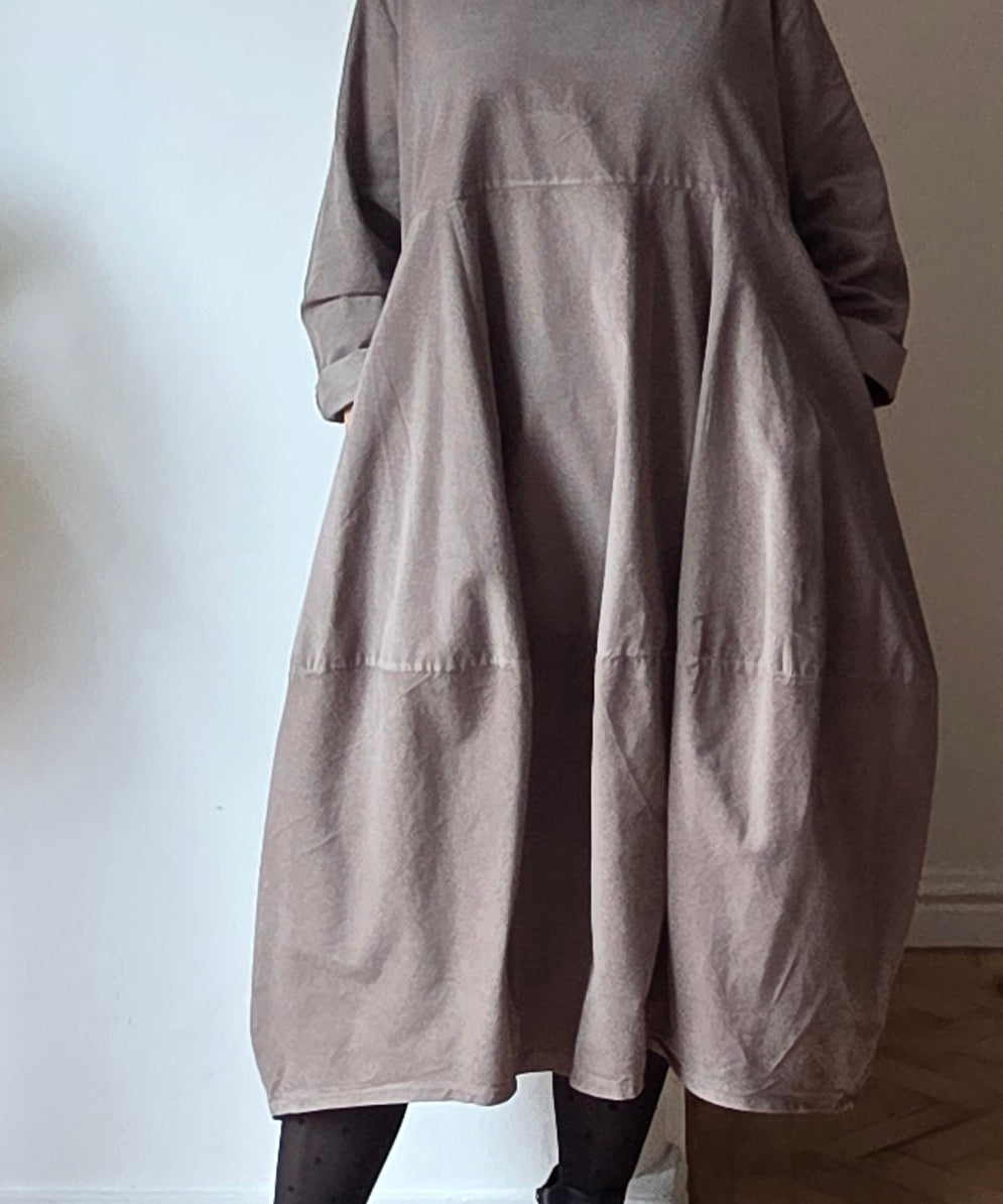Cord Balloon Dress