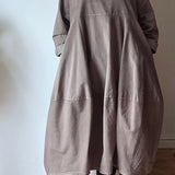 Cord Balloon Dress